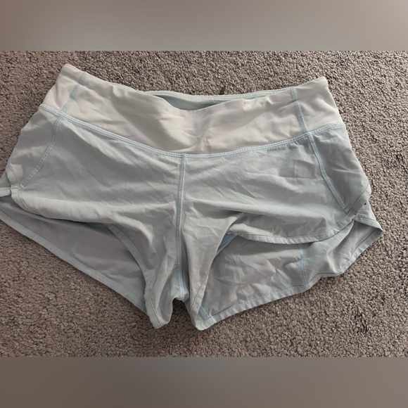 lululemon athletica Light Blue Athletic Shorts - Picture 1 of 2